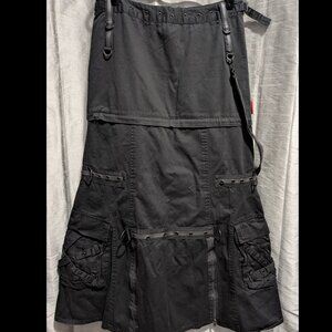 TRIPP NYC Maxi Convertible Cargo Bondage Skirt Black Large